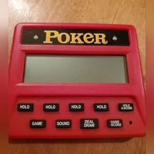 5 in 1 Poker Electronic Handheld Las Vegas Style Blackjack Game TESTED